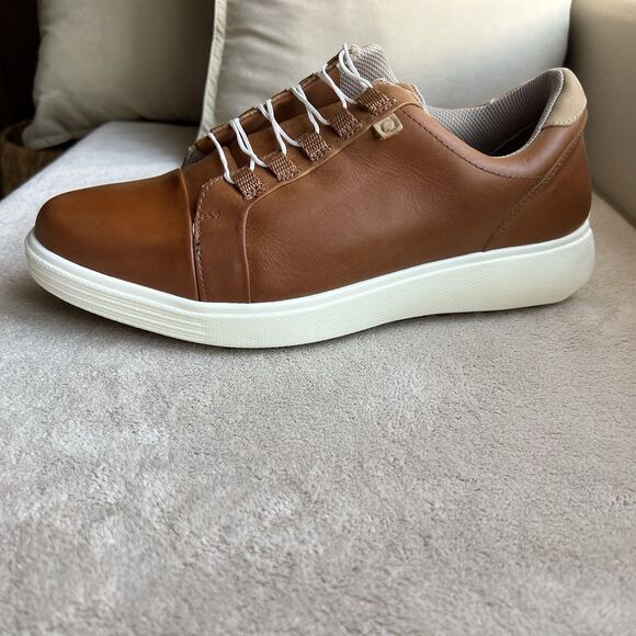 ZeroTie Backswing Blucher FG WR Brown Leather Golf Shoe Men 8.5 Hands Free - Picture 1 of 16